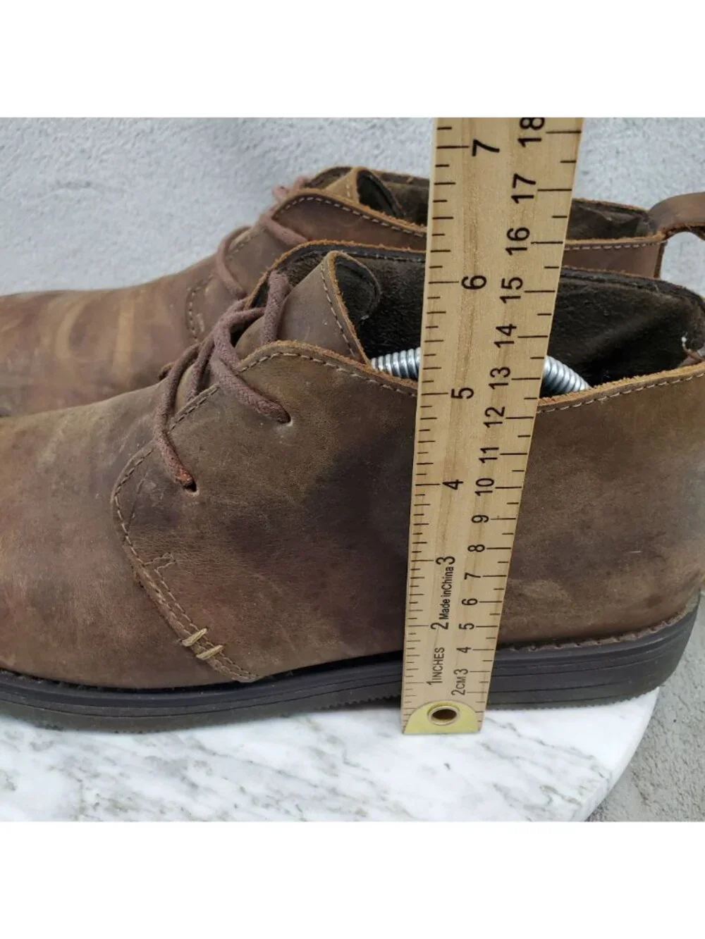 Target Shoes Mens Size 11 Brown Leather Lace Up Chukka Boots *Read*